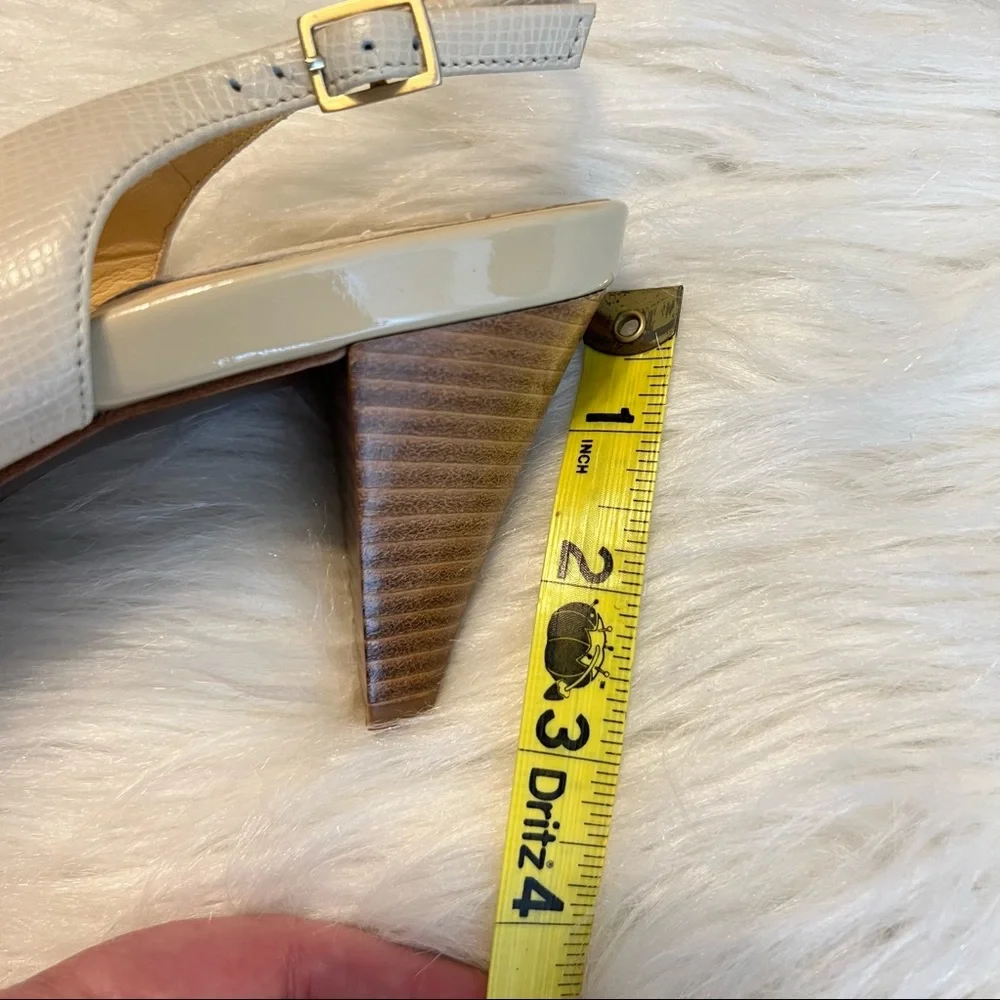 Cole Haan Nike Air Technology sling back Peep Toe Heels buckle detail Size 8 1/2